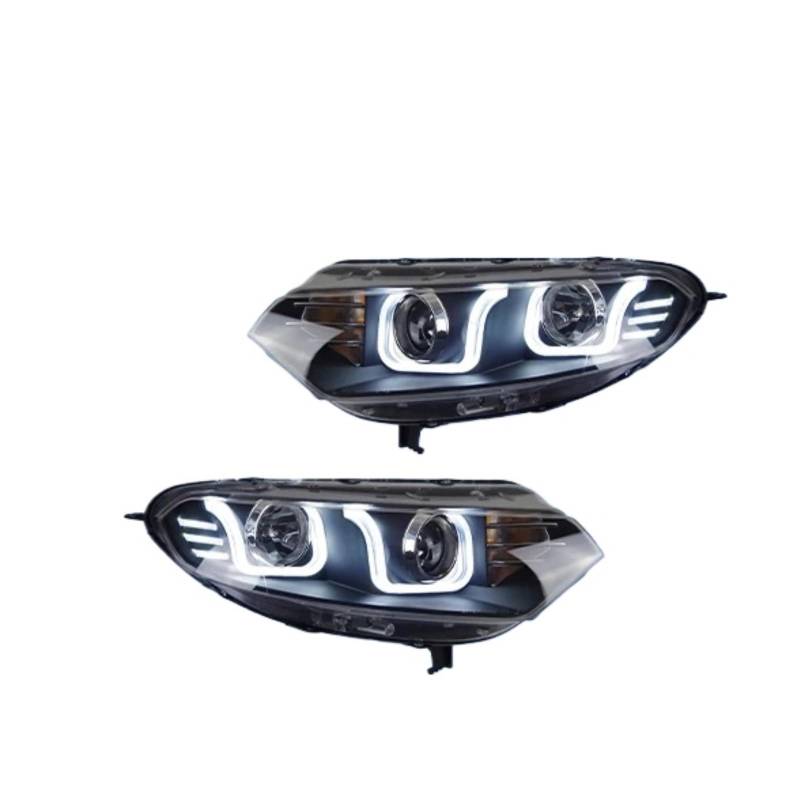 EWOPILNEX Front Lamps Compatible With Ford EcoSport 2013-2017 LED Auto Headlights Assembly Upgrade Double U DRL Projector Lens Accessories von EWOPILNEX