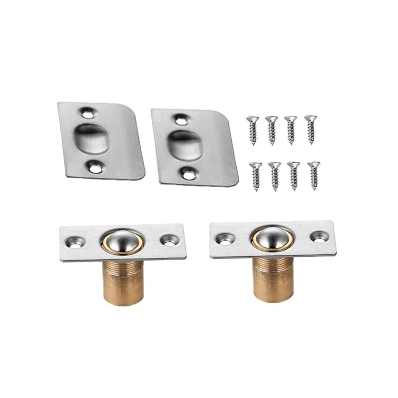 EXCEART 2er Set Verstellbarer Türstopper Aus Edelstahl Langlebig Und Rostfrei Mit Schlagplatte Gebürstetem Satin Finish Für Schranktüren Und Fenster Türbeschläge Für Sicheren Halt von EXCEART