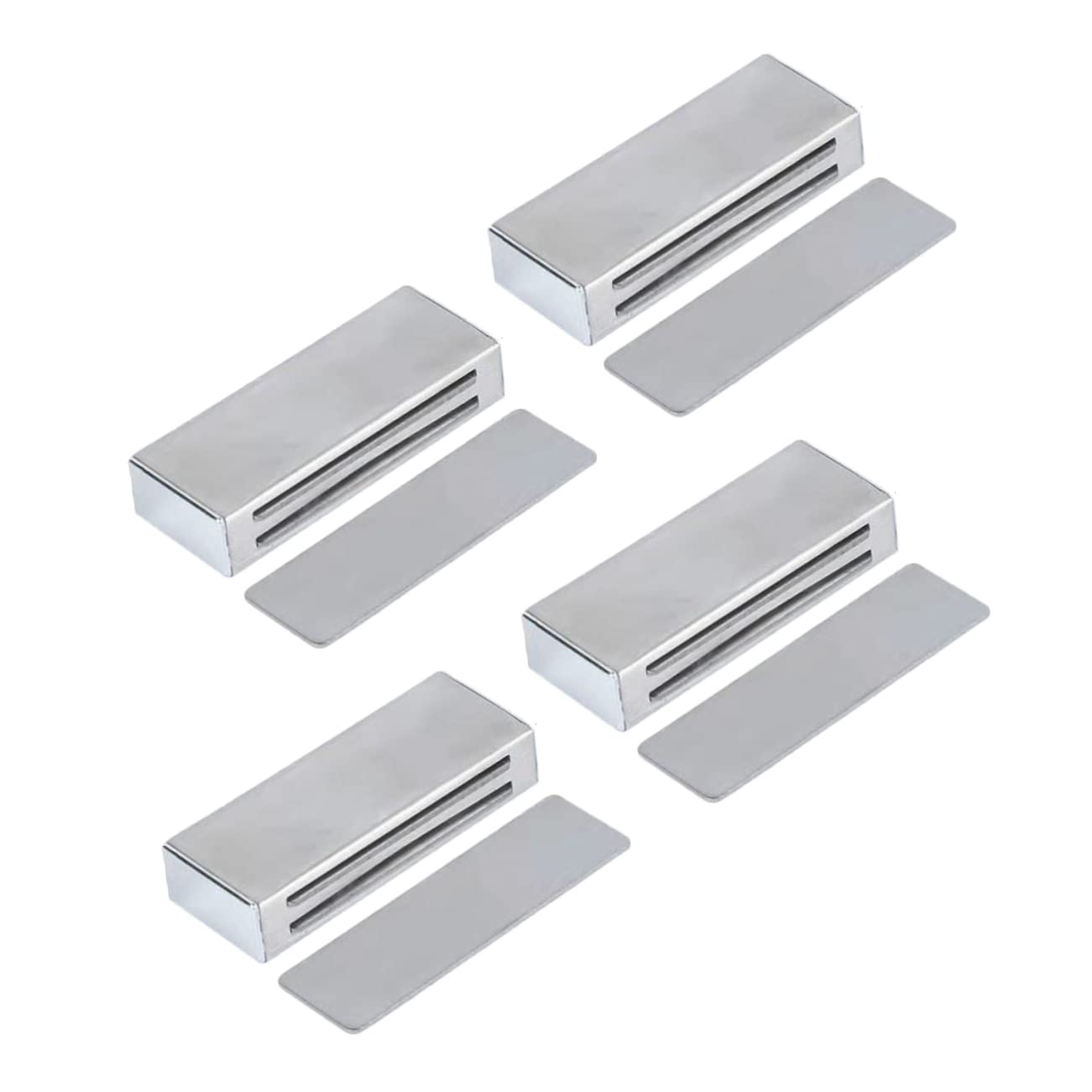 EXCEART 4 Stück Magnetische Anziehungskraft Schranktürverriegelungen Magnetisches Türschloss Miniatur-magnete Magnetischer Türverschluss Tür Fängt Schrankverschluss Schranktürmagnet Silver von EXCEART