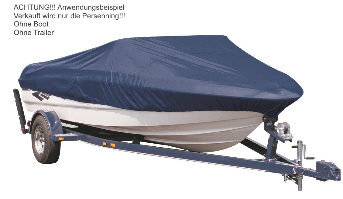 Boot Schutz Plane Abdeckung Persenning Haube Blau Boote Bootabdeckung (Marine Blau, Typ L/L max 6,80m / B 2,50m) von EXCOLO