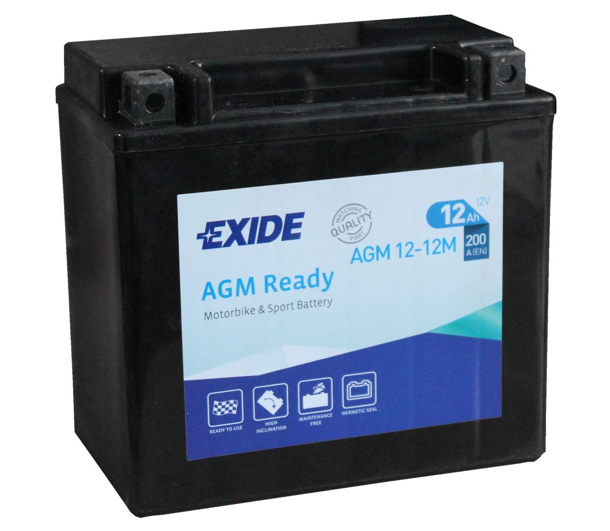 AGM12-12M Exide Motorradbatterie 12V von EXIDE