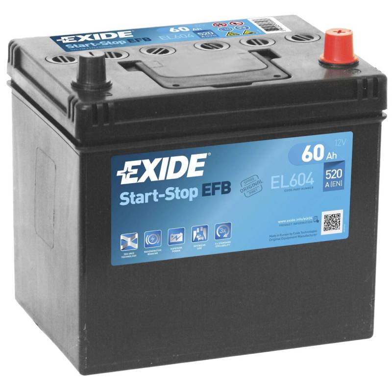 BATERÍA 12V/60AH - 520 CCA - EFB EXIDE EL604 von Exide