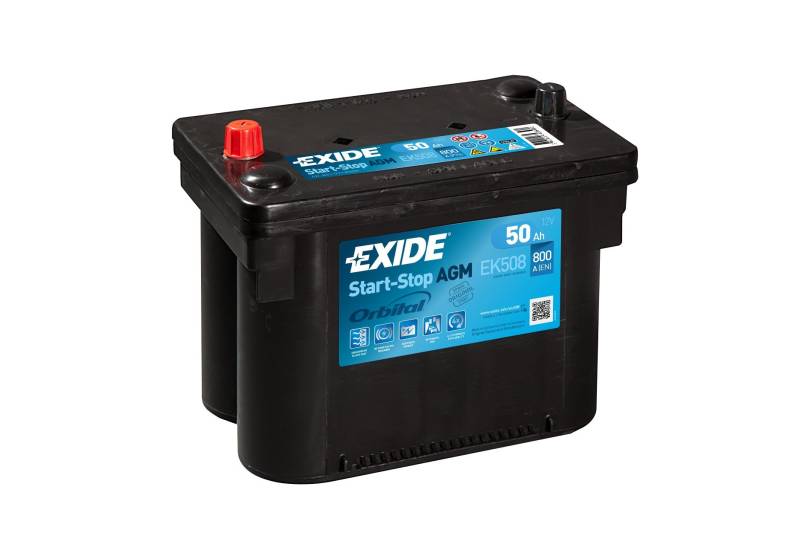 Exide EK508 AGM Starter-Batterie Start-Stop 12V 50Ah 800A von Exide Batteries