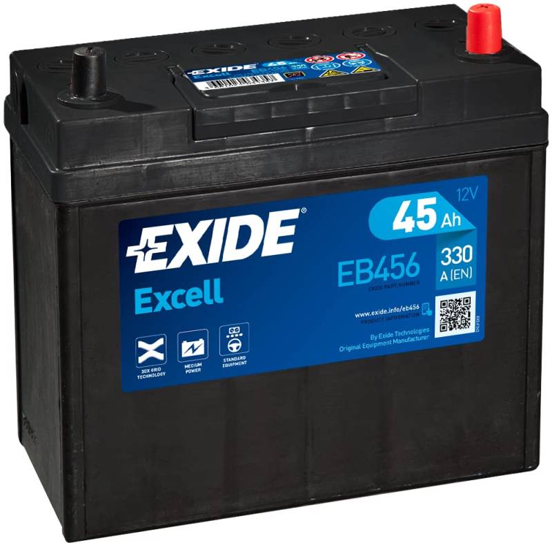 EXIDE "Excelle" Batterie. Typ: EB 456 Originalnummer: EB456. von EXIDE