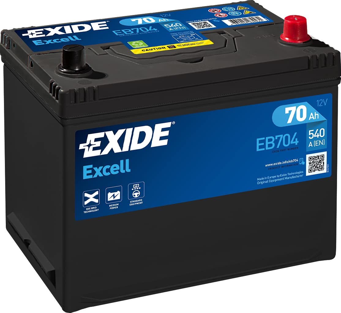 EXIDE "Excelle Batterie. Typ: EB 704 Originalnummer: EB704. von EXIDE