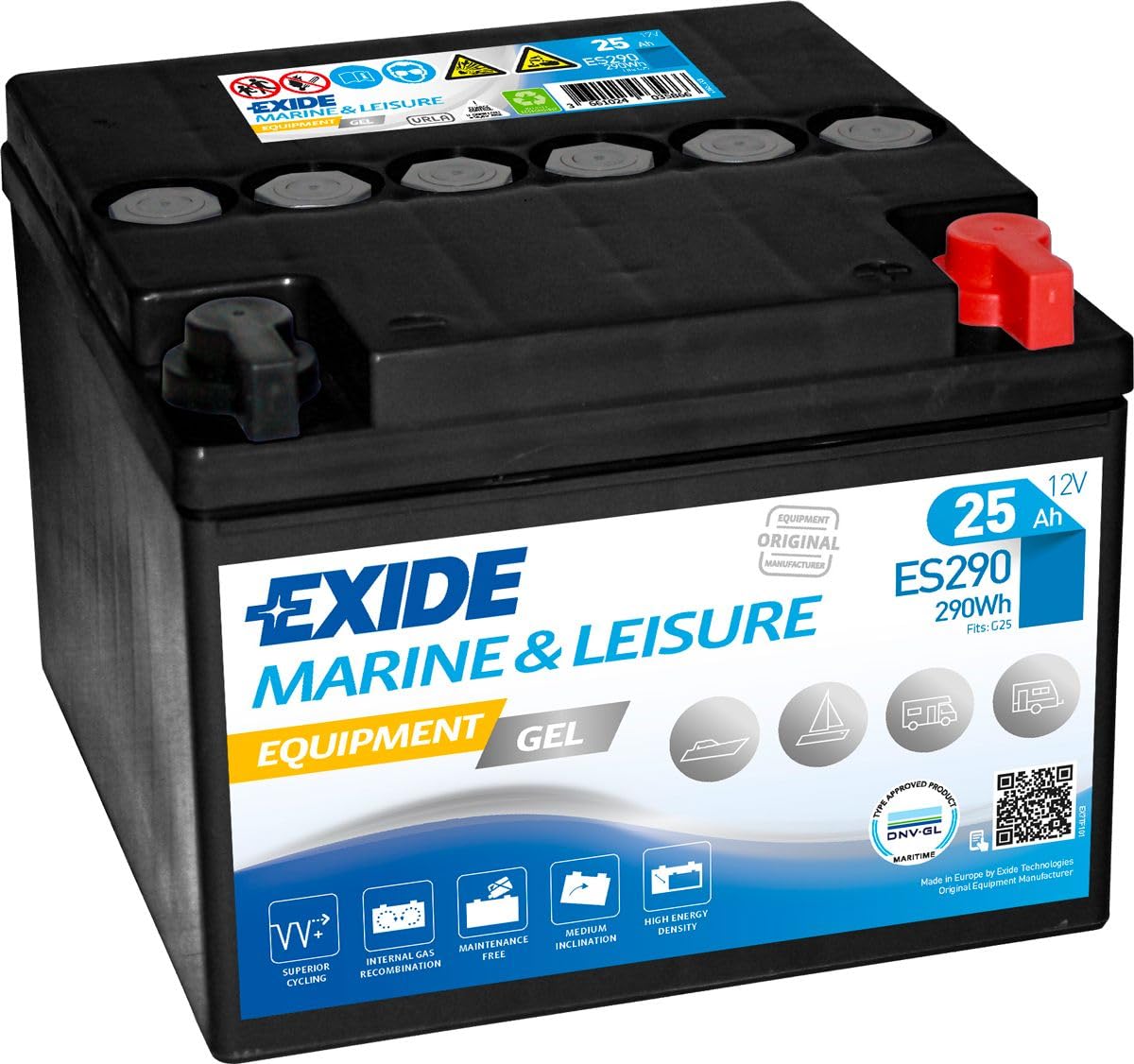 Exide Equipment Gel ES290 (Gel G25) 25Ah von EXIDE