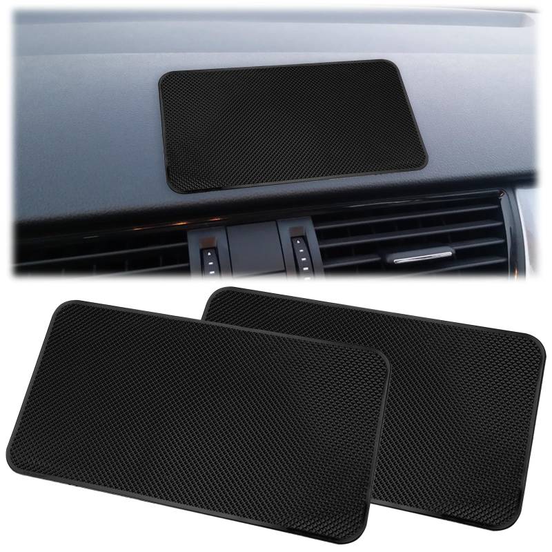 2 Stück Auto Armaturenbrett Matte,27 x 15 cm Antirutschmatte Handy Auto,Waschbar und Wiederverwendbar Antirutsch Pads Auto,Antirutschmatte Auto für Autodekorationen,Sonnenbrillen,Handys Verwendet von EXIN DECHEN