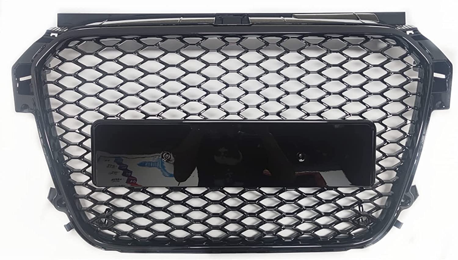 EXPY Auto Front Kühlergrille für Audi A1/S1 2010 2011 2012 2013 2014,ABS Kühlergrill Front Motorhaube Kühlergrill Auto Grill Dekoration Zubehör,A/Black von EXPY