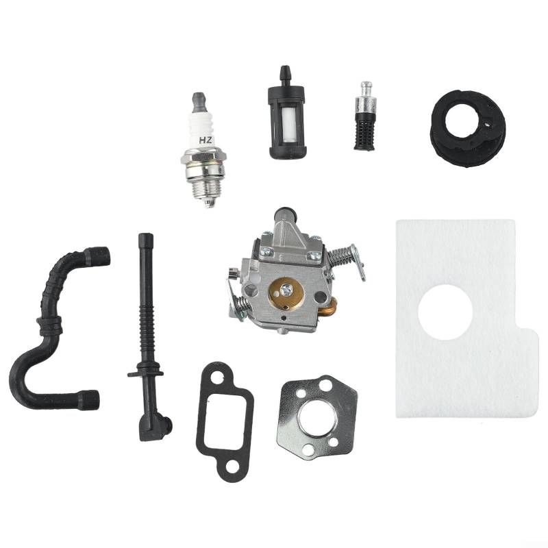 EXTRWORY Vergaser Kit für Kettensäge MS170 MS180 017 018, Luftfilter Kraftstoffölleitung Tune Up Set, Ersatzteile für Outdoor Power Equipment von EXTRWORY