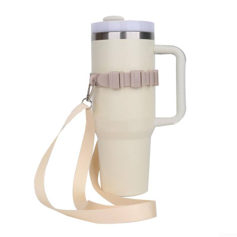 Outdoor Adventure Ready Verstellbarer Silikon-Wasserflaschen-Tragegurt (Khaki) von EXTRWORY