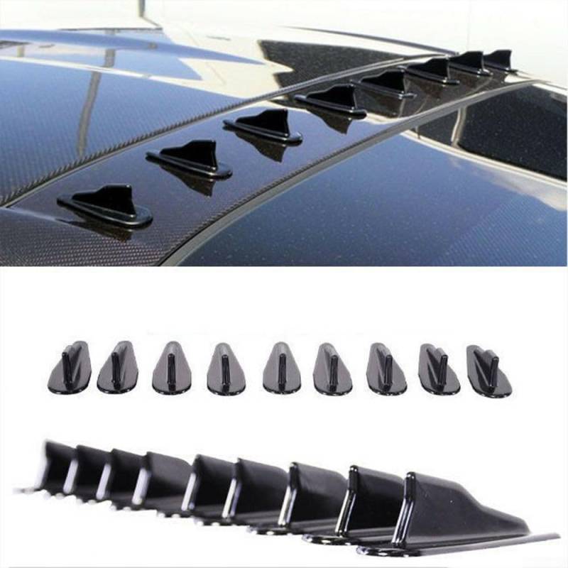 PP EVOStyle SharkFins Spoiler Wing Kit Dach für Vortex Generator Verbessert Kraftstoffeinsparung, Erhöht Höchstgeschwindigkeit und Leistung von EXTRWORY