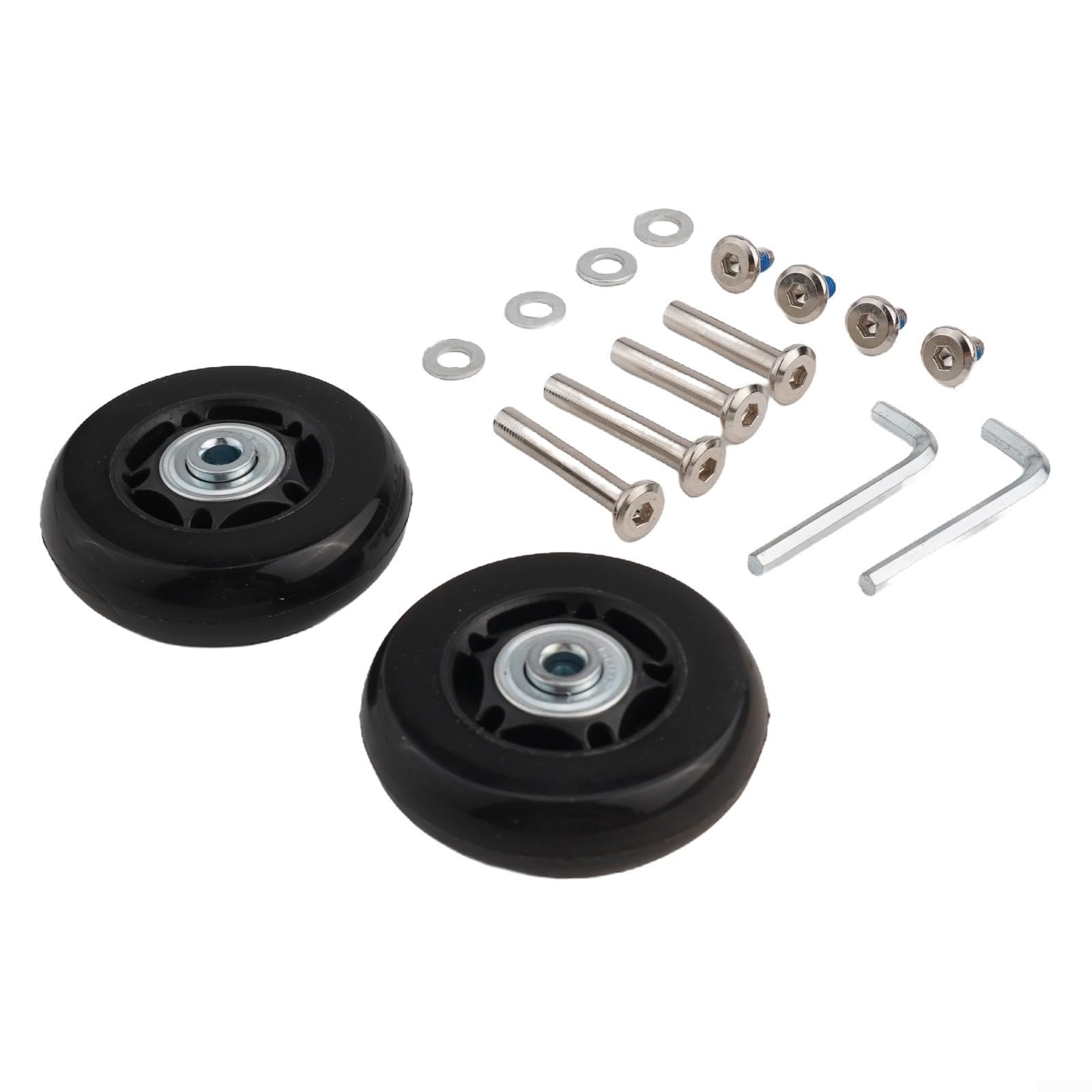 Zuverlässiges Rollen-Reparatur-Set für Gepäck, 2 Ersatzräder, einfache Installation (64 mm x 18 mm) von EXTRWORY