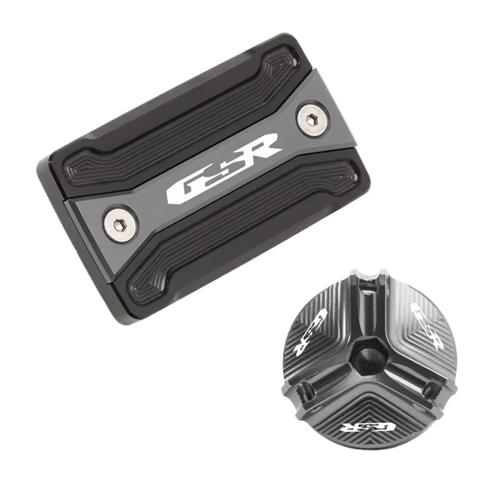 Motorrad Öleinfülldeckel Abdeckung des Vorderen Bremsflüssigkeitsbehälters, Motoröl-Einfülldeckel Für Su&zuki GSR750 GSR600 GSR400 GSR 750 600 400 von EZRMIVB