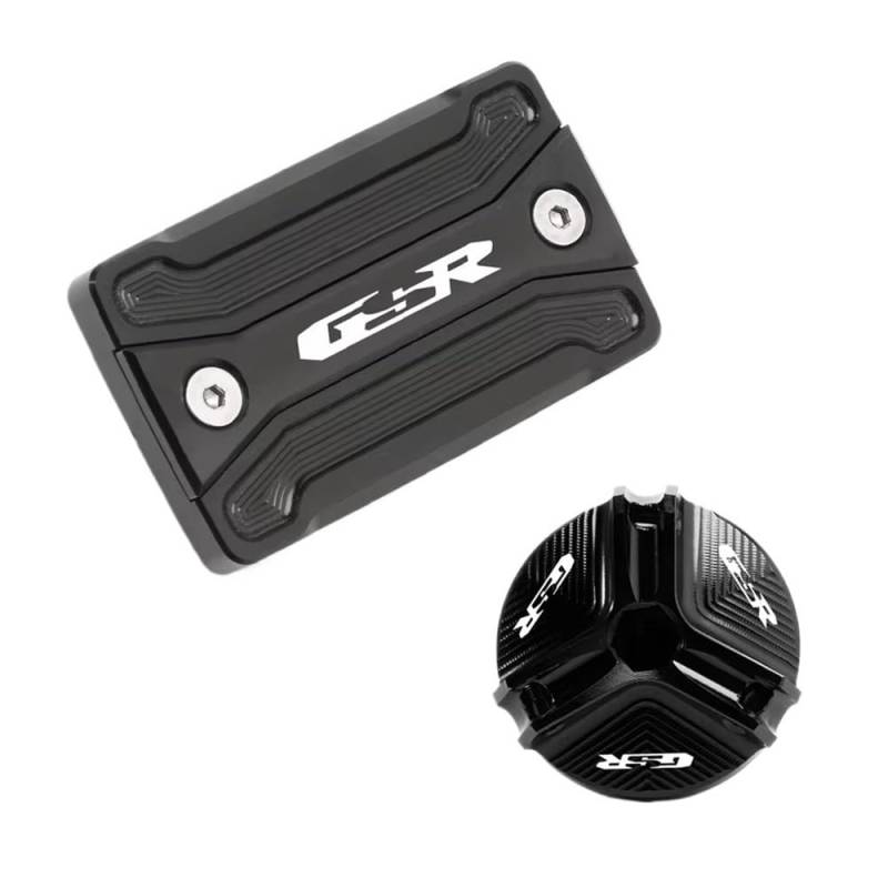 Motorrad Öleinfülldeckel Abdeckung des Vorderen Bremsflüssigkeitsbehälters, Motoröl-Einfülldeckel Für Su&zuki GSR750 GSR600 GSR400 GSR 750 600 400 von EZRMIVB