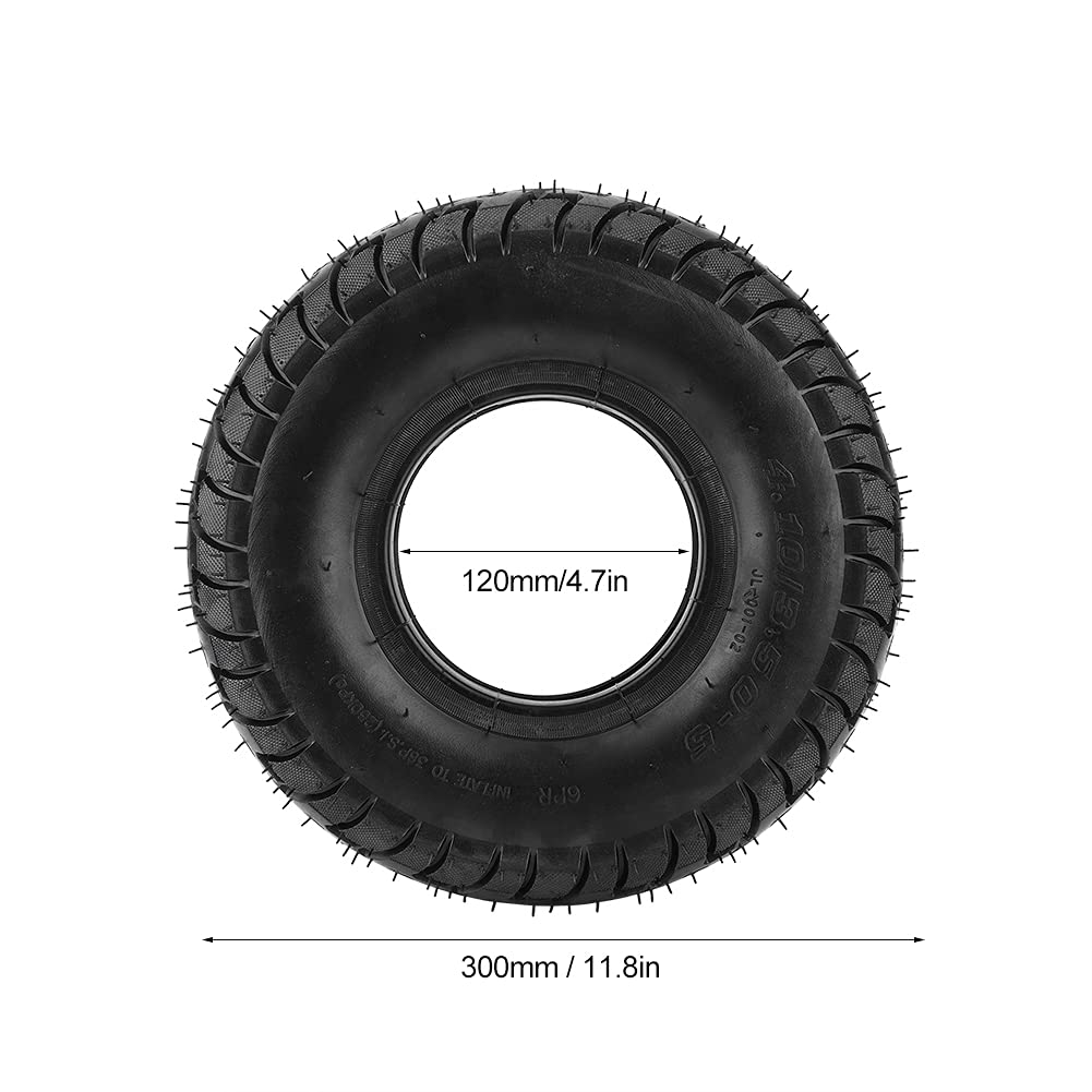 Eacam Gummi-Außenreifen, Gute Elastizität, Verschleißresistente, Tiefe Rillenmuster, 4,10/3,50-5 12 Zoll für Aufblasbare Werkzeugkartontrolley (4.10/3.50-5 12 Zoll) von Eacam