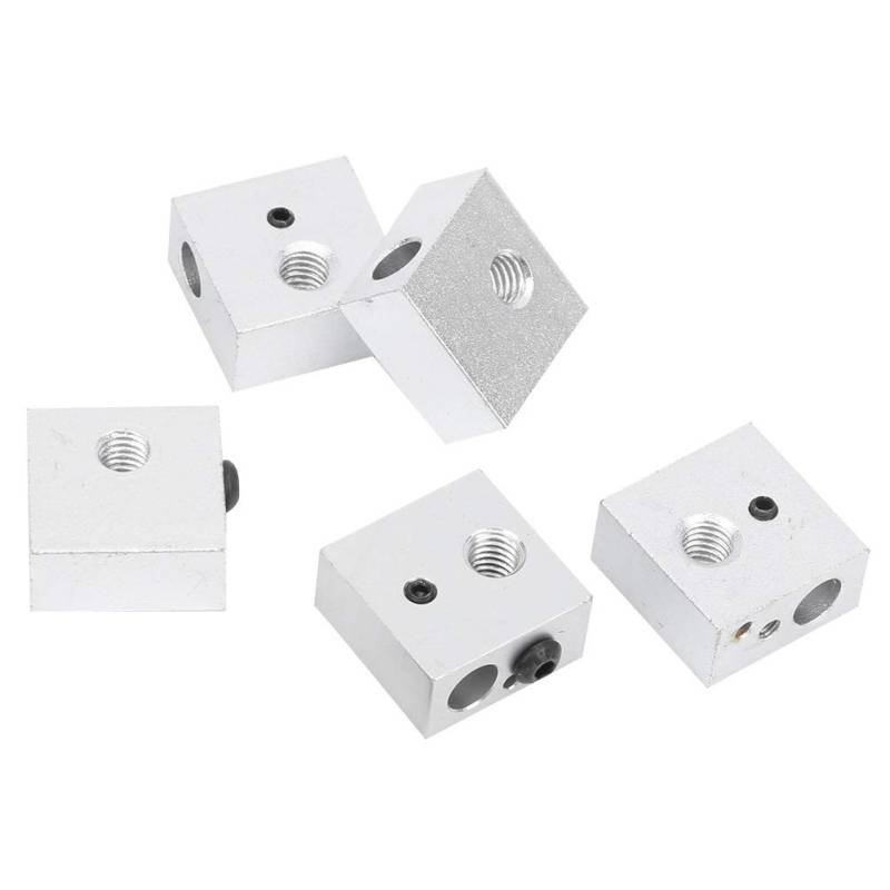 Edelstahldüse, Stabile Extrusion, Langlebige Leistung, Zuverlässige Aluminiumheizungsblock-Kit mit Guter Wärmeabteilung für MK7 MK8 3D-Drucker von Eacam