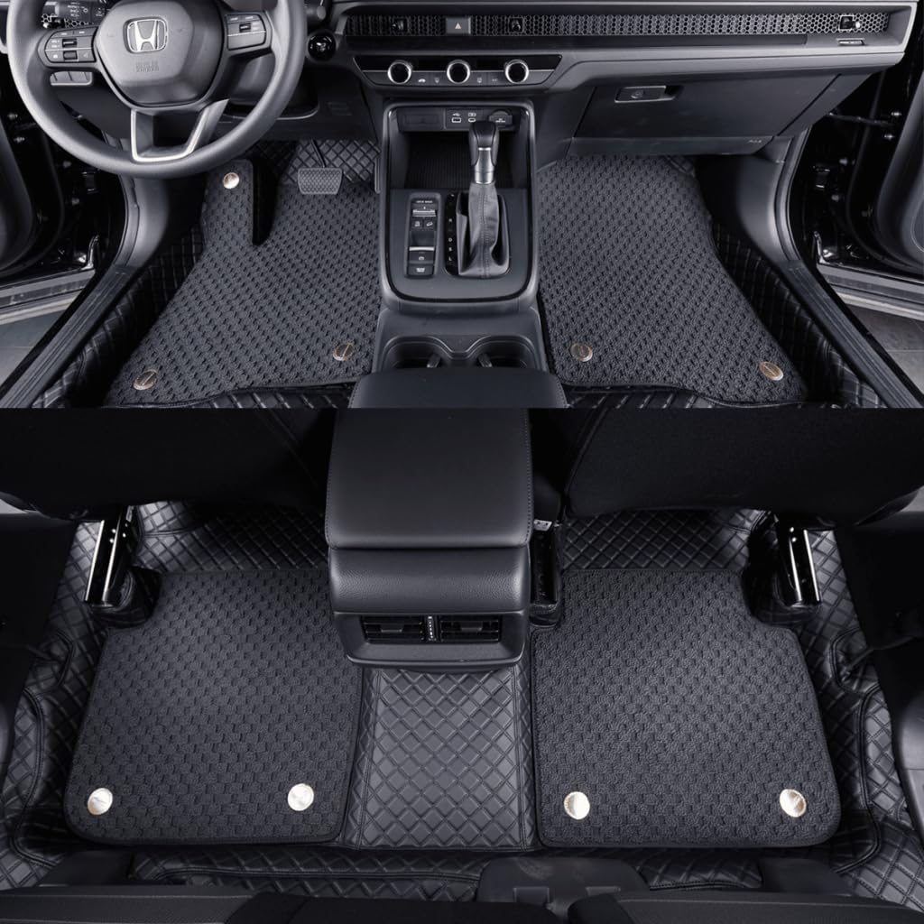 Easeadd Automatten für Honda CRV (2010–2024), maßgeschneiderte Auto-Fußmatten, maßgeschneidert, rutschfest, 3 Stück von Easeadd