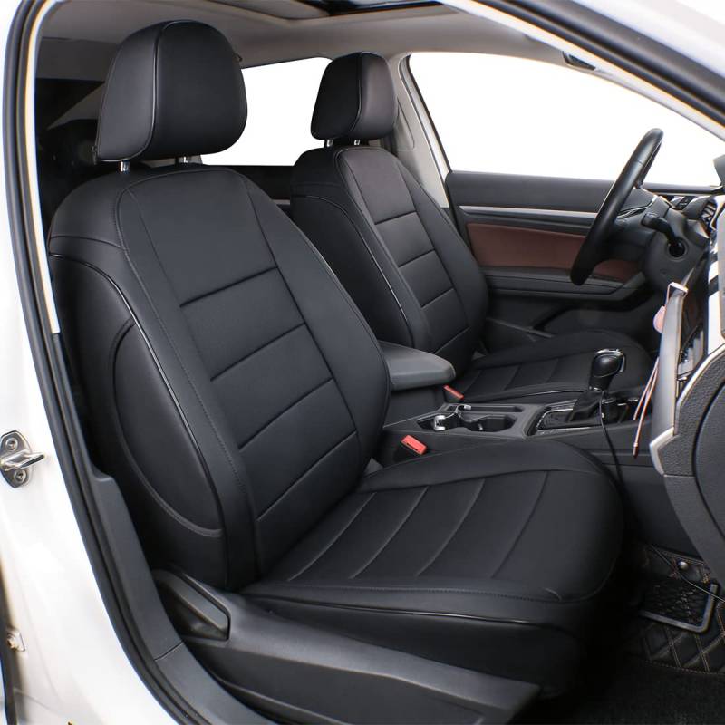 Easeadd Custom Sitzbezüge für VW Golf 7 zubehör 2012 2013 2014 2015 2016 2017 2018 2019 R-Line,Highline - Schwarz von Easeadd