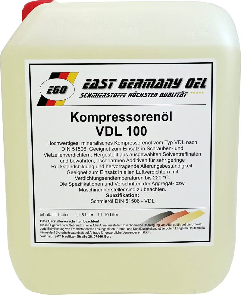 East Germany OIL Kompressorenöl VDL 100 Kanister 5 Liter von East Germany OIL