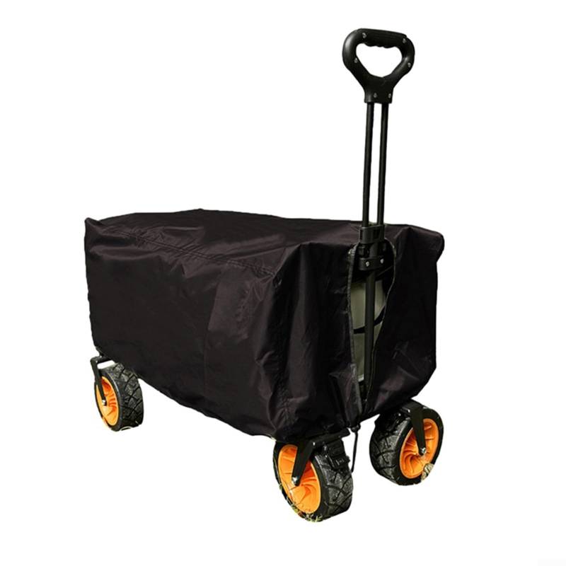 210D Oxford Cloth Camping Cart Cover, Waterproof and Dustproof Protection for Outdoor Utility Trucks (Black) von EasyByMall