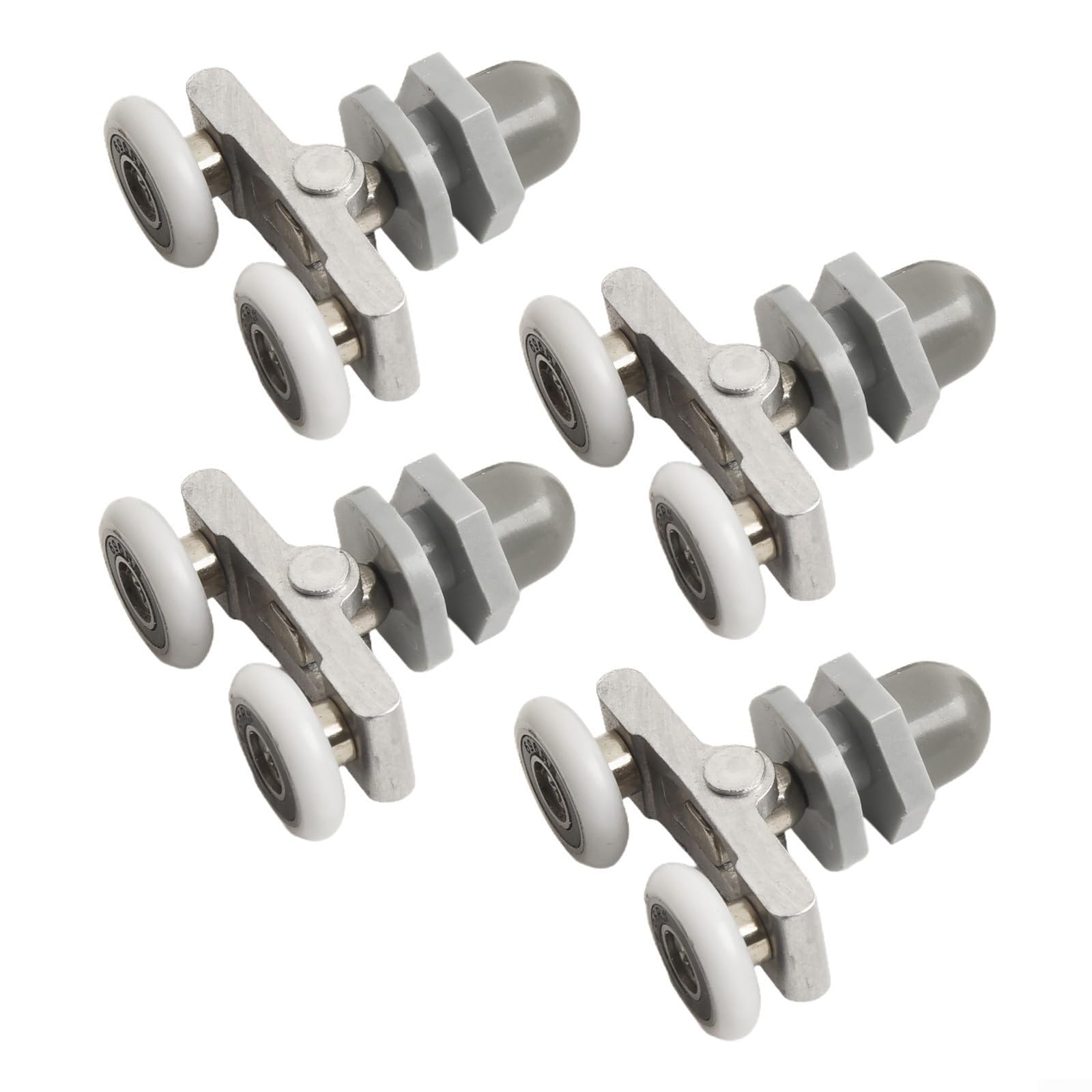 Doppelrollen für Duschtüren, praktisches geräuscharmes Design (19 mm), 4 Stück von EasyByMall