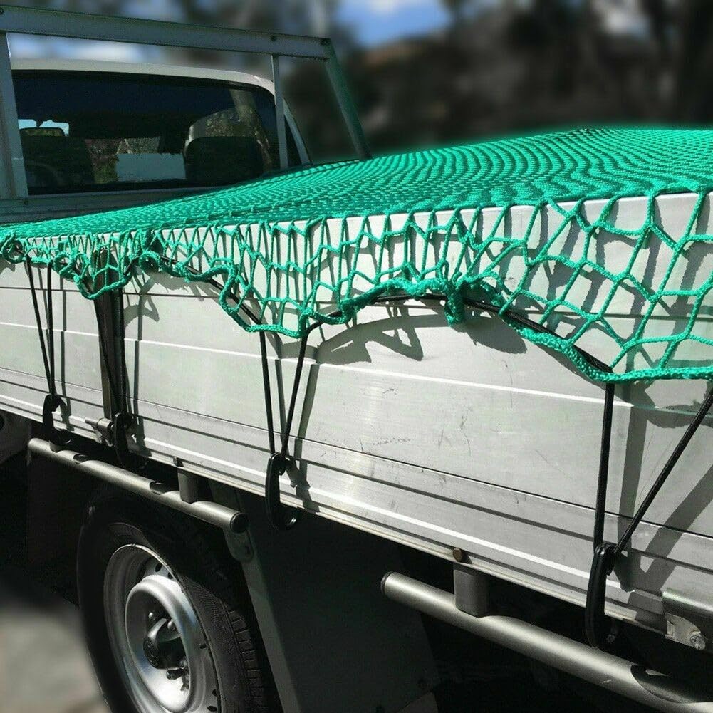 Gepäcknetz für Pickup-LKW-Bett mit 15 Haken, robustes Gepäcknetz, für SUV, Boot, Anhänger, Schneemobil, LKW, technisches Nylon (2 x 3 m) von EasyByMall