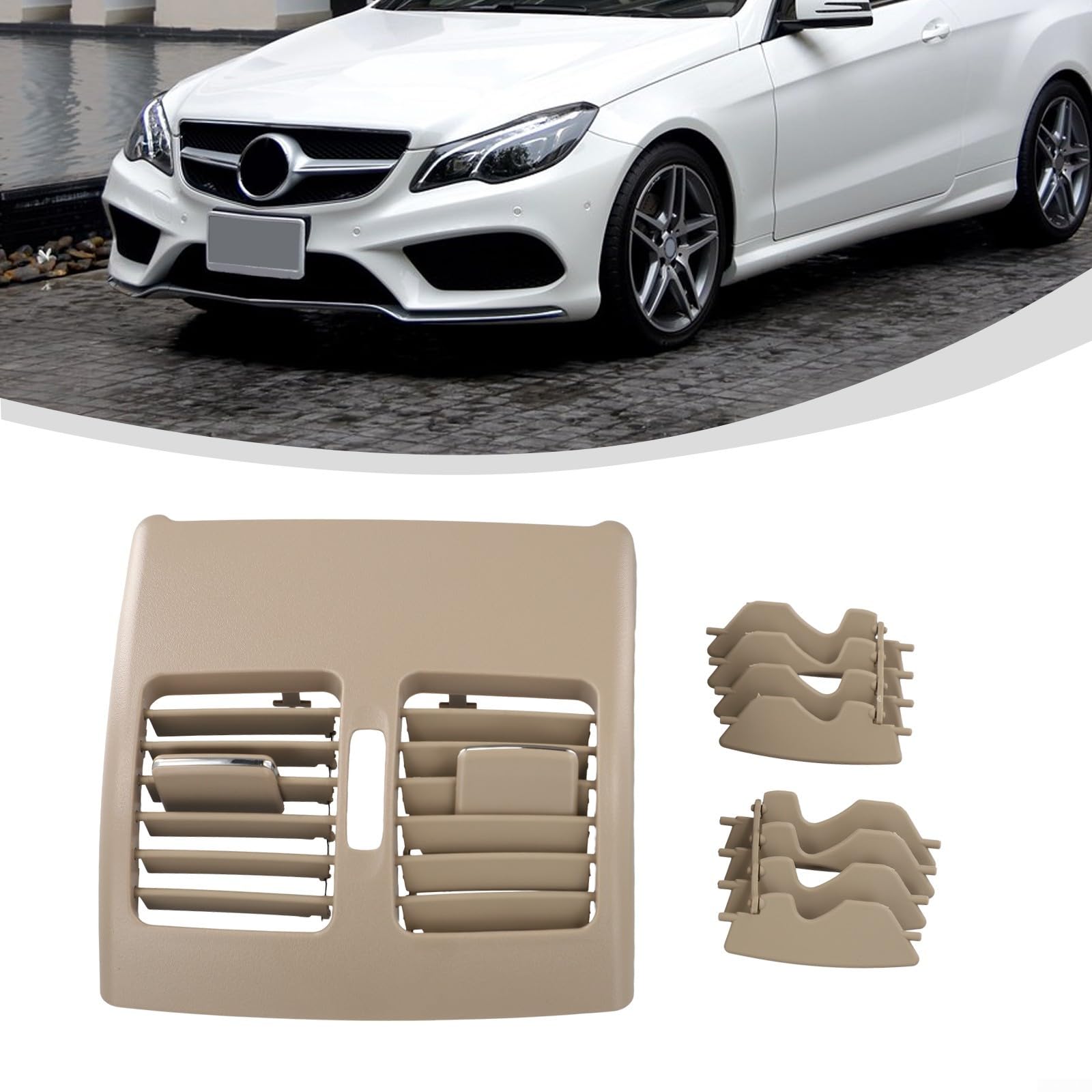 Heckkonsole AC Outlet Luftgitter Ersatzteil für Mercedes C-Klasse W204 von 2007 bis 2013 von EasyByMall