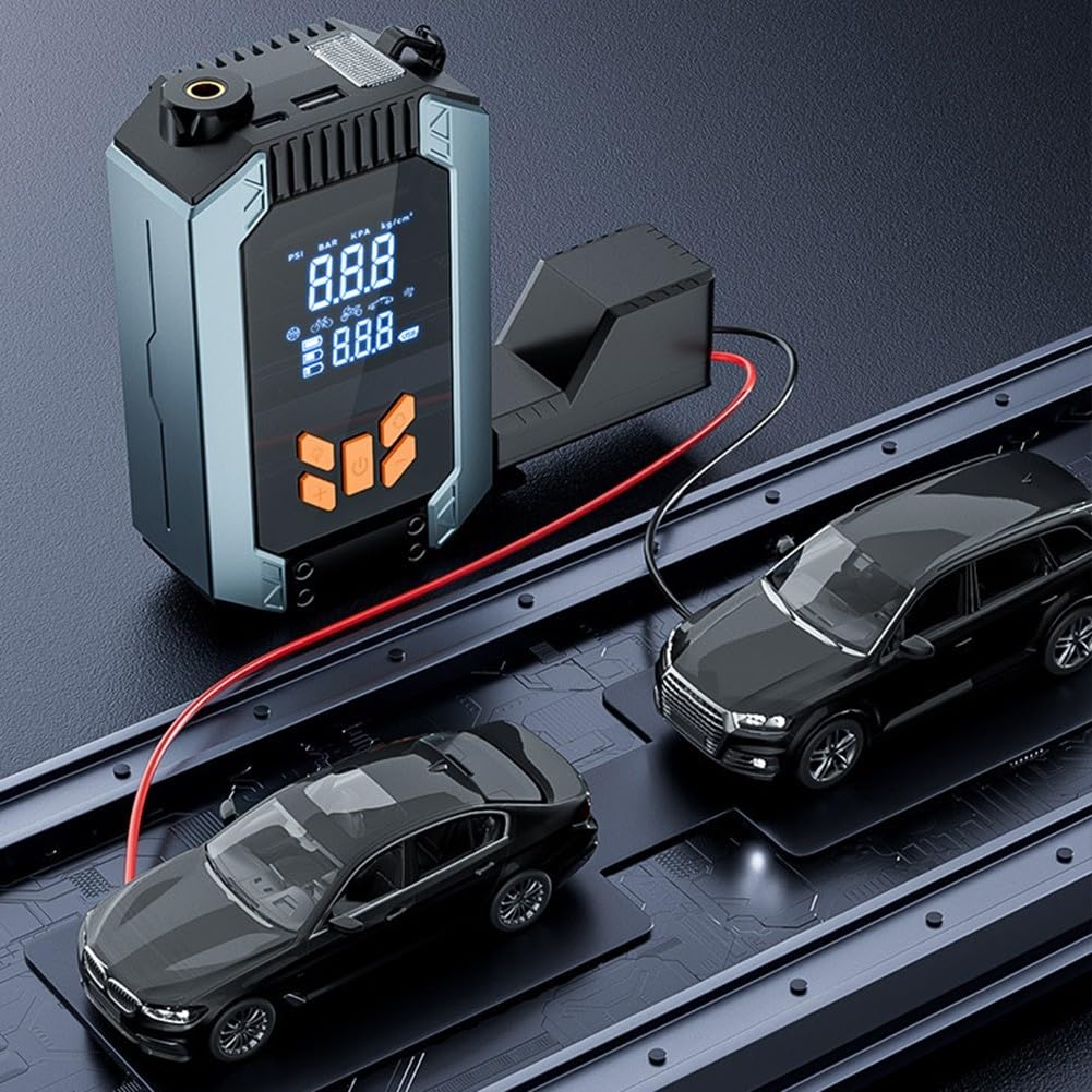 Starthilfe Power Pack, 7200A Batterie Starter Luftpumpe Fahrzeug montiert Aufblasbare All-in-One Maschine Batterie Auto Startnetzteil von EasyByMall