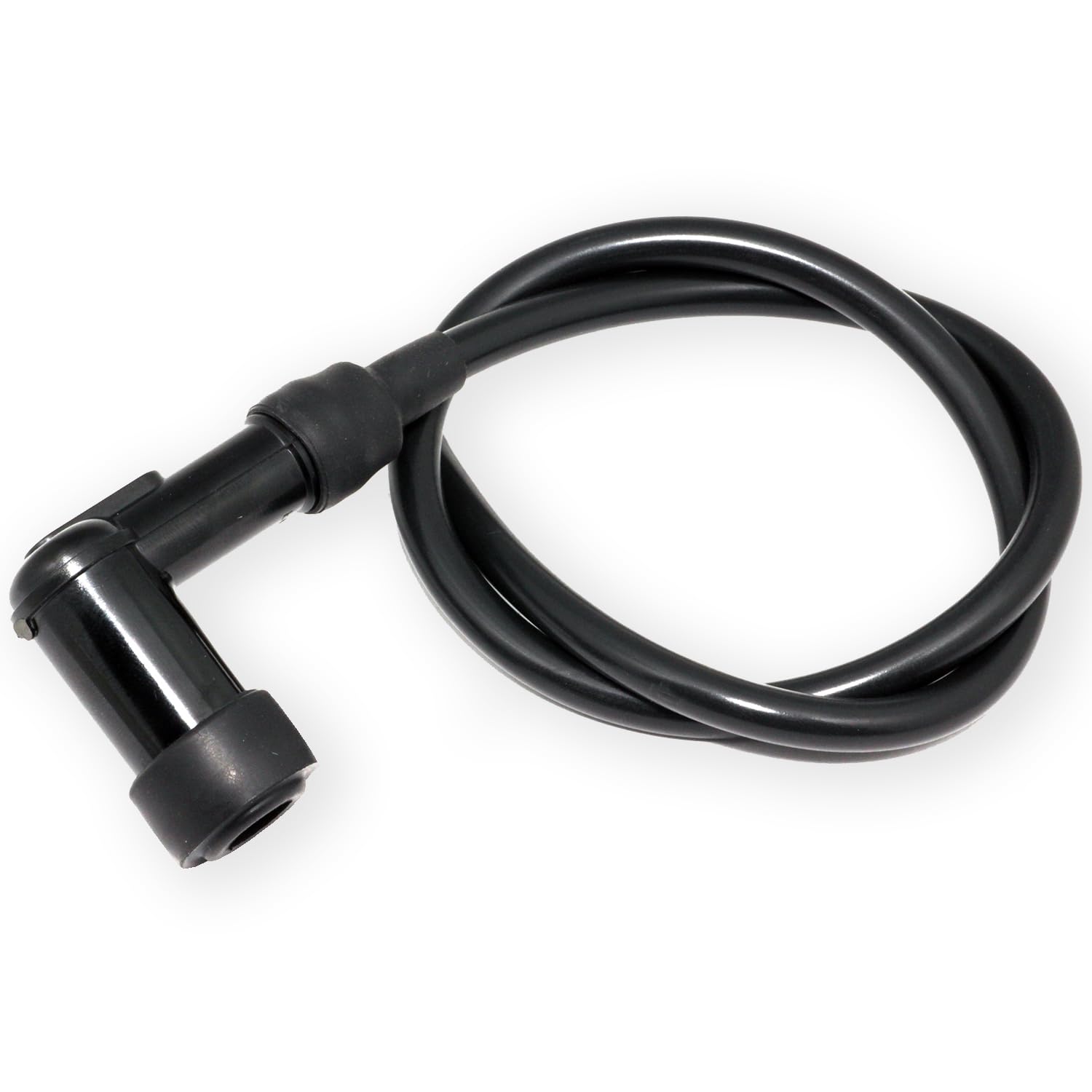 Easyboost Zündkerzenstecker Schwarz Hochspannungszündkerze Kabel 50cm für Roller Vespa Motorrad Aerox Jog-R Stunt Nitro AM6 Derbi Rasenmäher Motorsäge Bürstenschneider Kettensäge von Easyboost