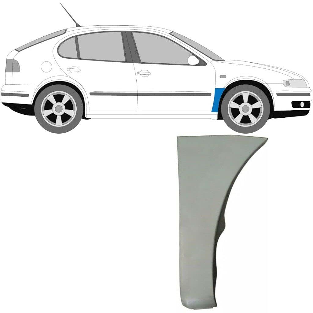 Frontflügel-Reparaturblech passend für Seat Leon / Seat Toledo / 1999-2006 / Leon 1M1 / Toledo Mk2 / Unlackierter Stahl / rechte Seite (Fahrerseite / Offside/O/S) / Beseitigen Sie Rost in Ihrem Auto. von Easyparts