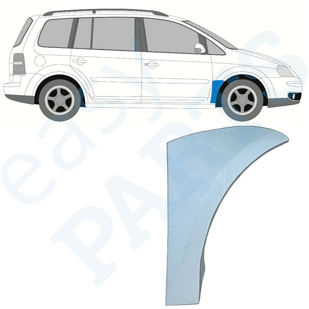 Frontflügel-Reparaturblech passend für Volkswagen Touran / 2003 2015 / 1T / 1T2 / 1T3 / unlackierter Stahl / rechte Seite (Fahrerseite/Offside/O/S) / Beseitigen Sie Rost in Ihrem Auto. von Easyparts