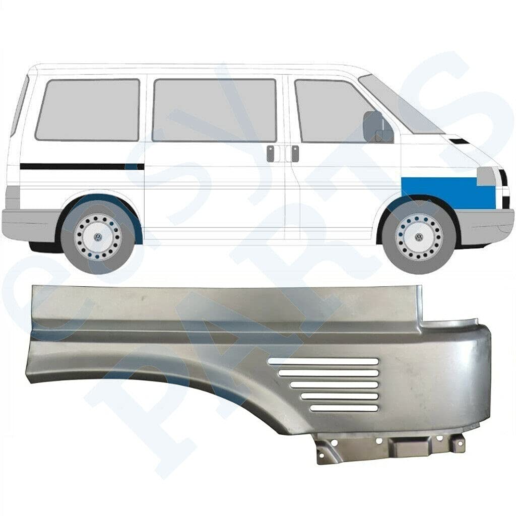 Frontflügel-Reparaturblech passend für Volkswagen Transporter T4 / 1996 2003 / kurze Vorderseite/unlackierter Stahl / rechte Seite (Fahrerseite/abseite/O/S) / Beseitigen Sie Rost in Ihrem Auto. von Easyparts