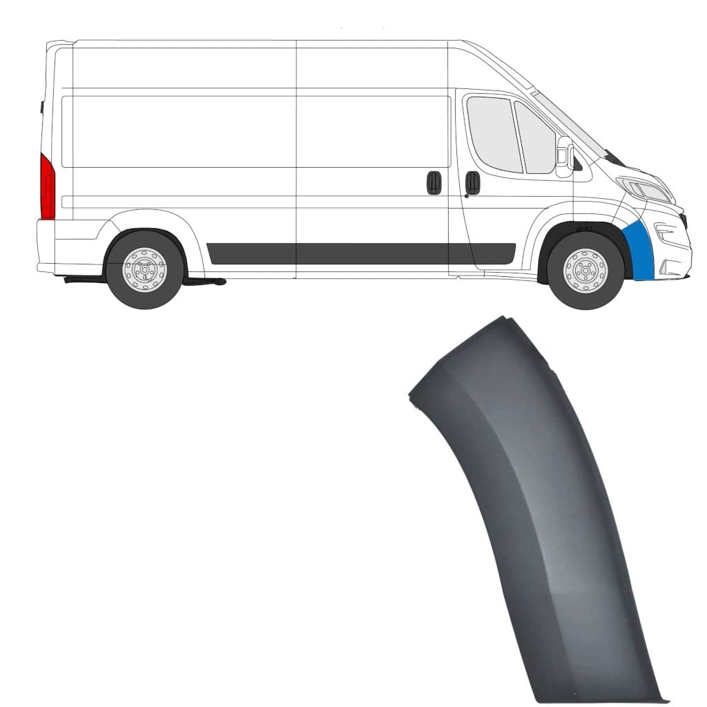 Frontstoßstange Zierleiste Blende - Autotürschutz Verkleidung Ersatz mit Clips für Fiat Ducato/Peugeot Boxer/Citroen Relay/Citroen Jumper/für alle Designmodelle von 2014 bis 2018 von EasyParts