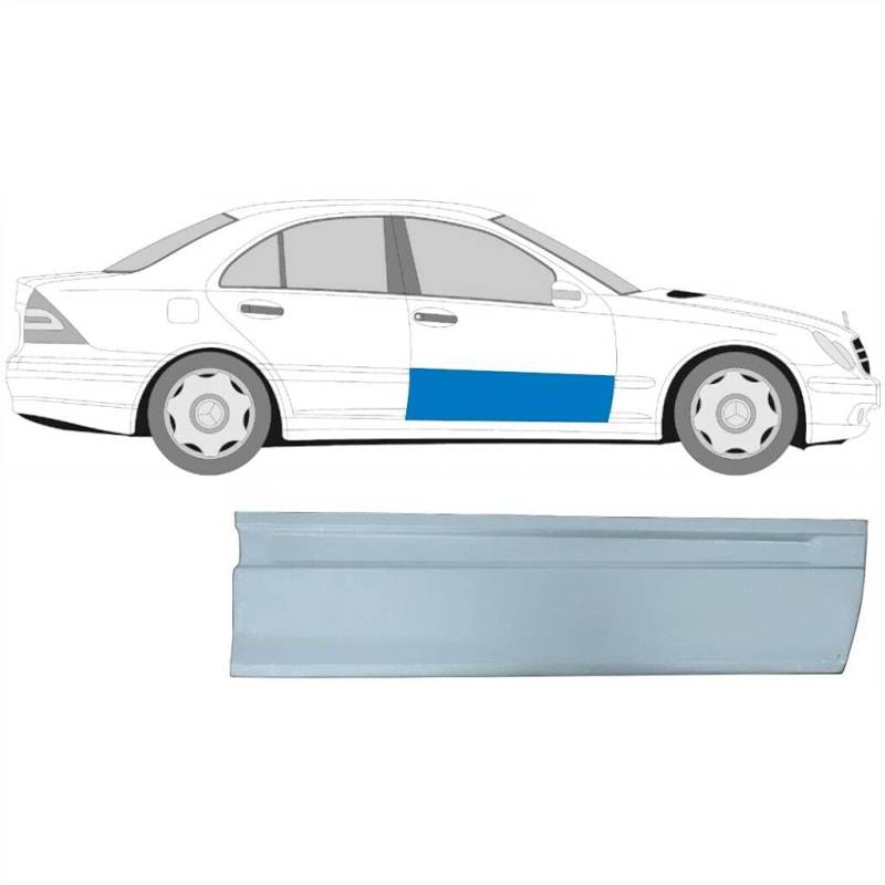 Easyparts Tür-Reparaturblech für Mercedes C-Klasse / 2000 2007 / W203 Limousine / Kombi / unlackierter Stahl / rechte Seite (Fahrerseite / Offside / O/S) / Beseitigen Sie Rost in Ihrem Auto. von Homry