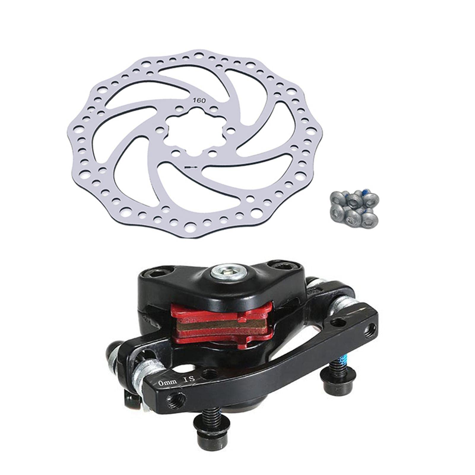 Mountainbike-Scheibenbremsen-Kit - Mechanische Scheibenbremsen Set | Bremssattel vorne und hinten mit 160-mm-Bremsscheiben, passend für Mountainbikes, Rennräder von Eayoly