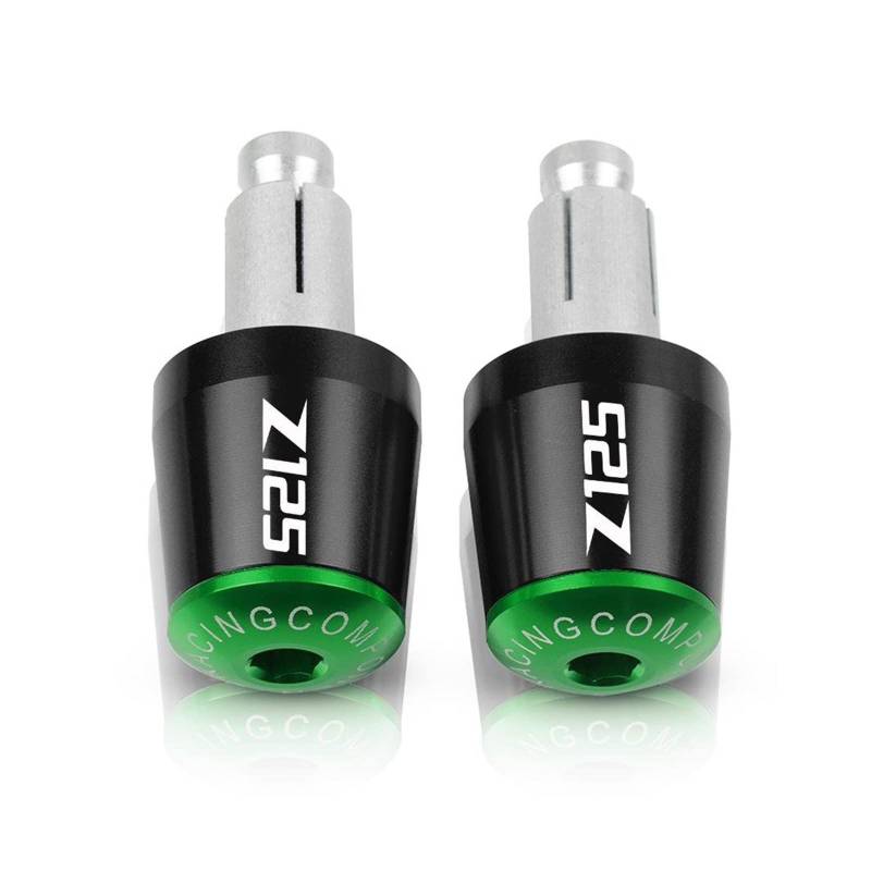 Für Kawasaki Z125 Z 125 2015-2022 2021 2020 2019 2018 2017 2016 Motorrad Lenkergriffe Endkappe Anti Vibration Slider Plugs (Color : Green) von EbayiN