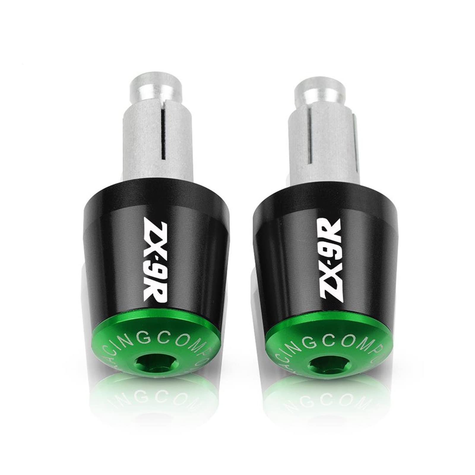 HAPAQ Für Kawasaki ZX9R ZX-9R 1998 1999 2000 2001 2002 2003 2004 7/8" 22 MM Motorradgriff Lenkerenden Lenkergriff Endkappe Stecker (Color : Green) von EbayiN