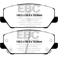 Bremsbelagsatz EBC BRAKES Yellow Stuff DP42343R, Vorne von Ebc Brakes