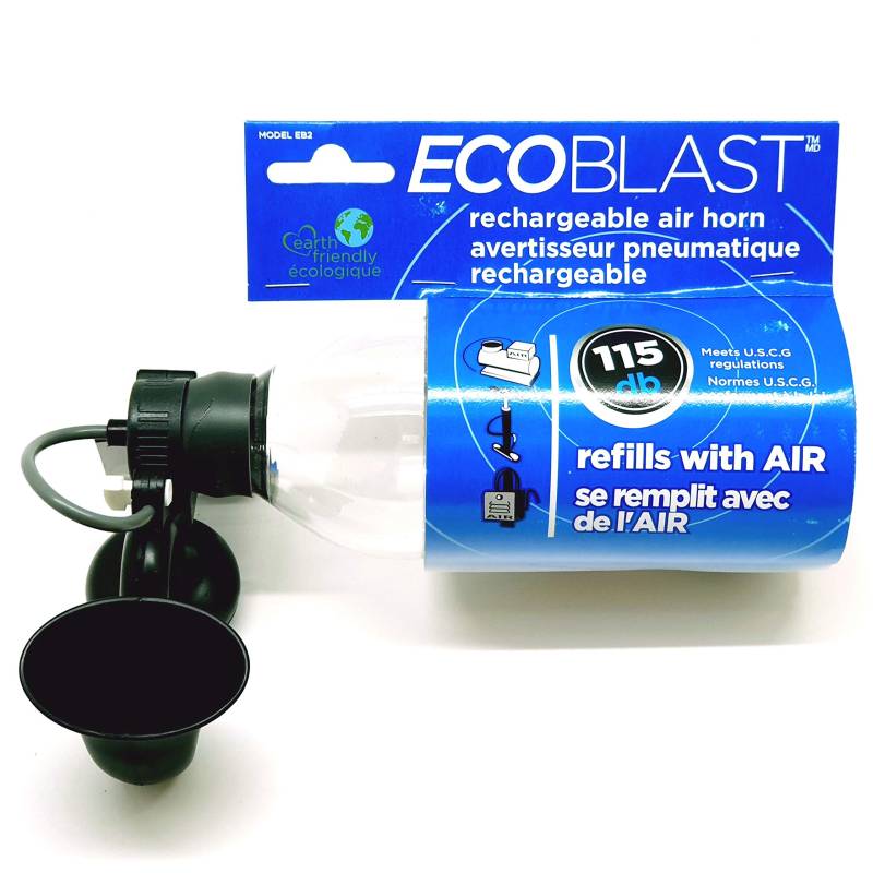 EcoBlast EB2 Signal Air Horn Marine Boot Sport wiederaufladbar Luft CO2 neutral von EcoBlast