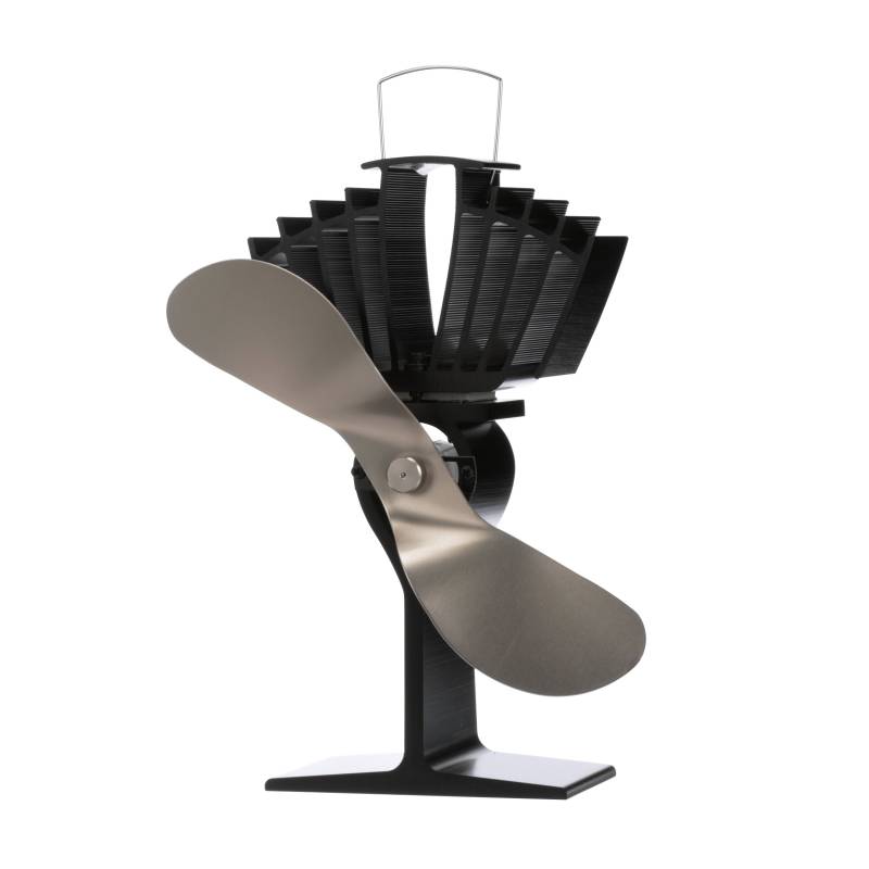 Ecofan AirMax, klassischer Stil, wärmebetriebener Holzofenventilator, 297 m³/h, 812AMKBX, 228 mm Flügel, Nikelfarben von Ecofan