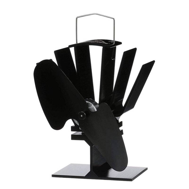 Ecofan Original Mini, Classic Styled, Heat Powered Wood Stove Fan, 85 CFM, 6.5" Blade, Black von Ecofan