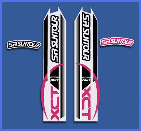 Ecoshirt, P0-A5XC-V8JO, Fork SR Suntour DP1109 Stickers Aufkleber Decals Autocollants Adesivi, Rosa von Ecoshirt