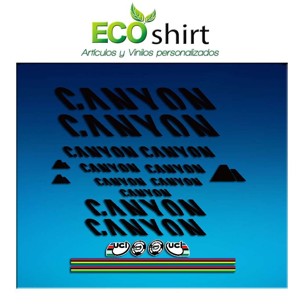 Ecoshirt 2Z-HEB5-PHGA Aufkleber Canyon Bike Sticker Decals Sticker Frame von Ecoshirt