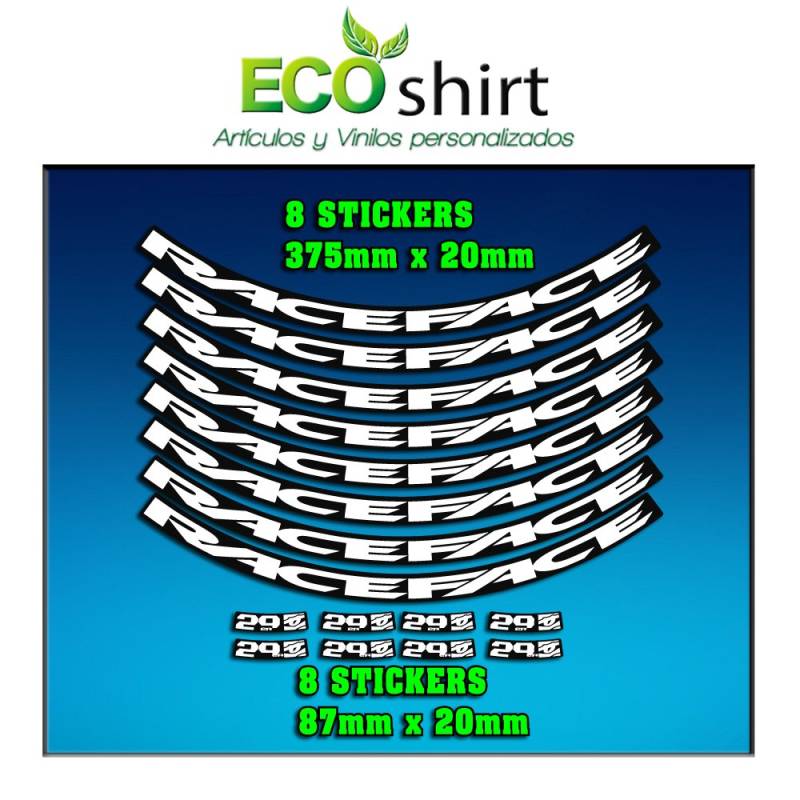 Ecoshirt Felgenaufkleber Rim Raceface 29" Am54 Bike MTB Downhill von Ecoshirt