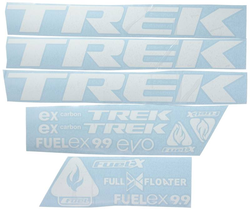 Ecoshirt Aufkleber Trek Fuel Ex 9.9 Bikes F144 Aufkleber Decals Autocollants Adesivi MTB BTT, Weiß von Ecoshirt