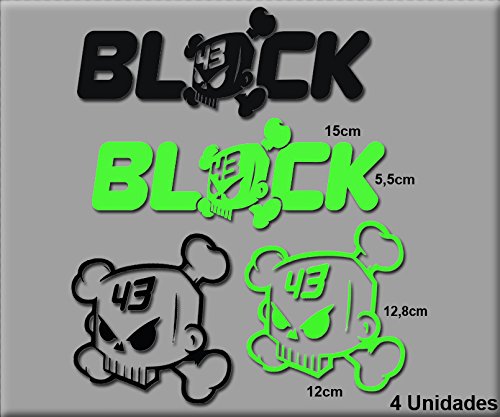 Ecoshirt BT-B0DO-VM2Y Aufkleber Ken Block R77 Vinyl Adesivi Decal Aufkleber Клей Stickers Car Voiture Sport Racing, Schwarz Grün von Ecoshirt