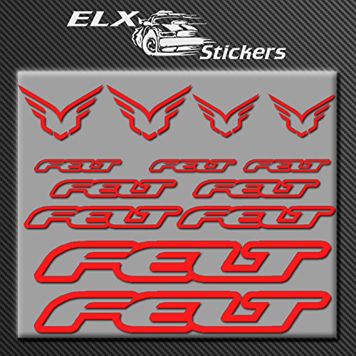 Ecoshirt M9-AIAZ-M2FE Aufkleber Felt Bici R203 Stickers Aufkleber Decals Autocollants Adesivi, Rot von Ecoshirt