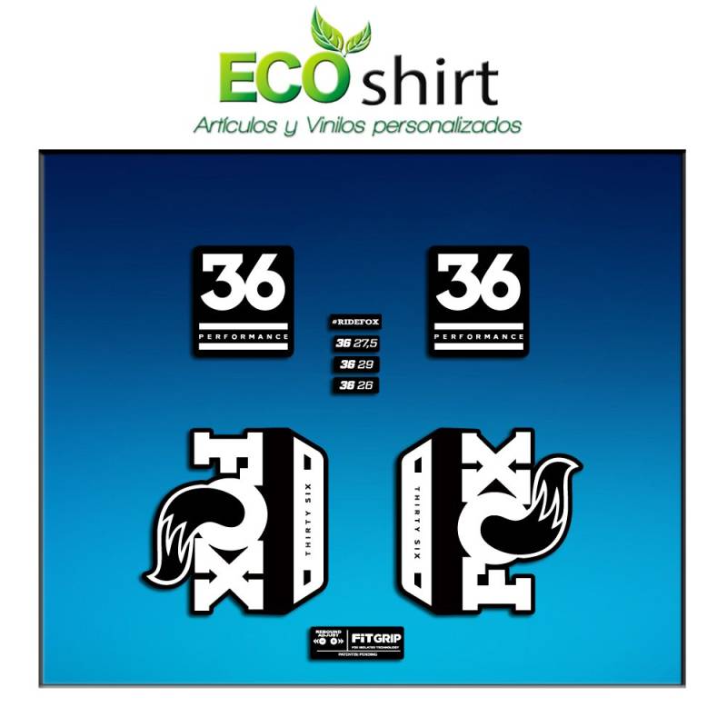 Ecoshirt OW-KPJG-QOG5 Aufkleber Fork Fox 36 Performance Elite 2017 Am91 Aufkleber Decals Autocollants Adesivi Forcela Gabel Fourche, weiß von Ecoshirt