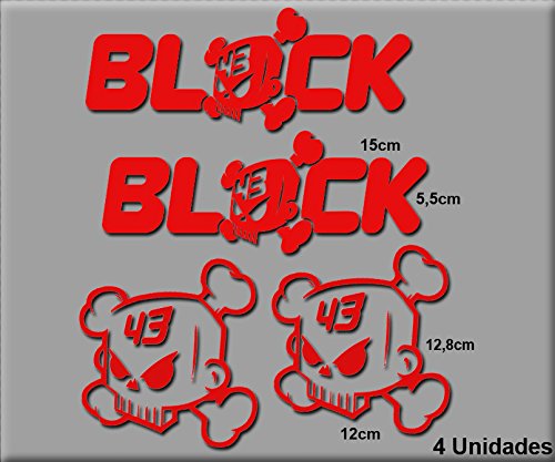 Ecoshirt QA-13N0-Y6RC Aufkleber Ken Block R77 Vinyl Adesivi Decal Aufkleber 2/3/32 Stickers Car Voiture Sport Racing, rot von Ecoshirt