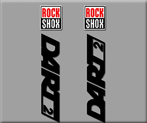 Ecoshirt VP-AH5O-WK71 Aufkleber Rockshox Dart 2 R244 Stickers Aufkleber Decals Autocollant, Schwarz von Ecoshirt